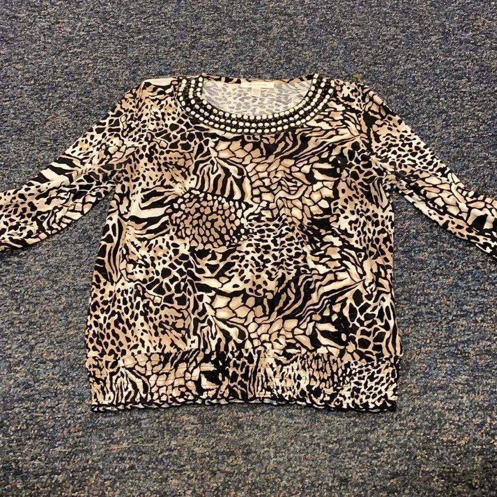 JM Collection Beaded Top sz. M
